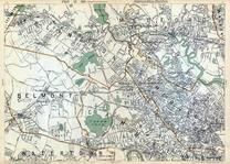 Belmont, Arlington, Medford, Merville, Watertown, Mt. Auburn, Massachusetts State Atlas 1909